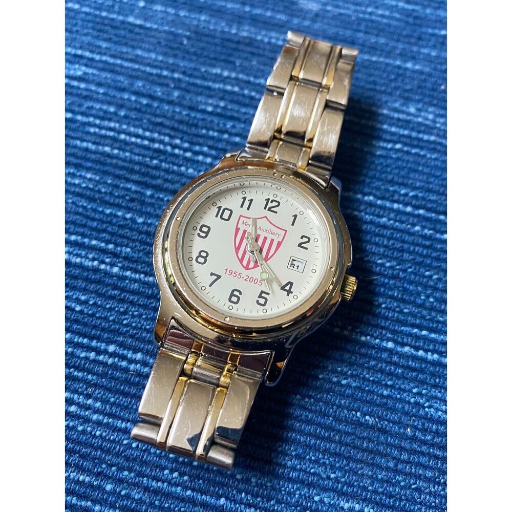 Vtg 2005 Mercy Hospital Auxiliary Bakersfield Watch Sweda PARTS OR REPAIR 984A